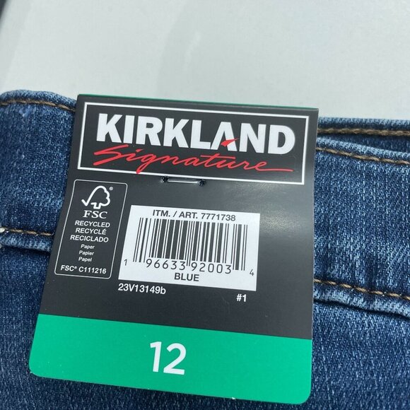NEW Kirkland Women's 12 Signature High-Rise Skinny Jeans Blue Stretch - Picture 6 of 8